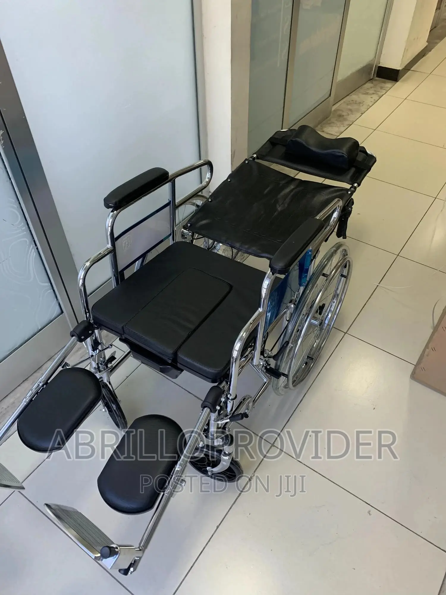 Reclining Wheelchair With Commode (U Cut Seat)~Wheelchair