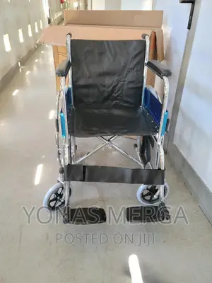 IB Care Folding Wheelchair With Spoke Wheels SS Finish 601