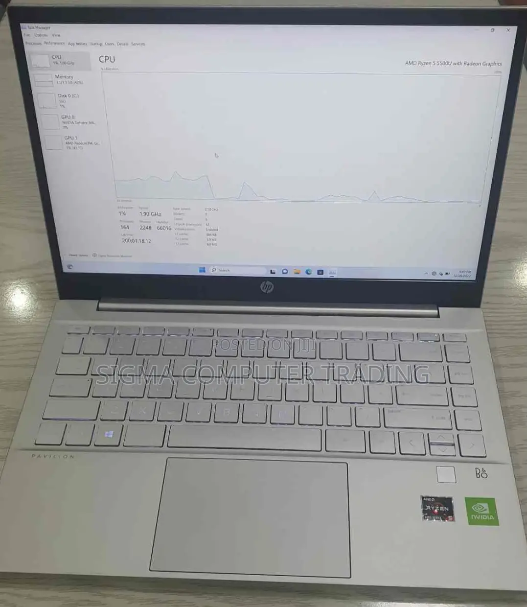 New Laptop HP Pavilion 14 8GB AMD Ryzen 5 SSD 512GB