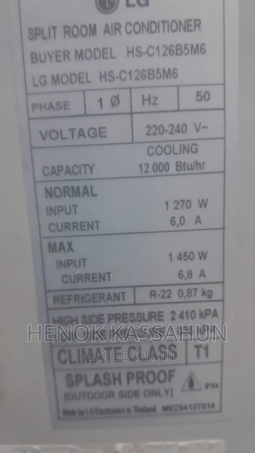 LG Single Split Standard Air Conditioner