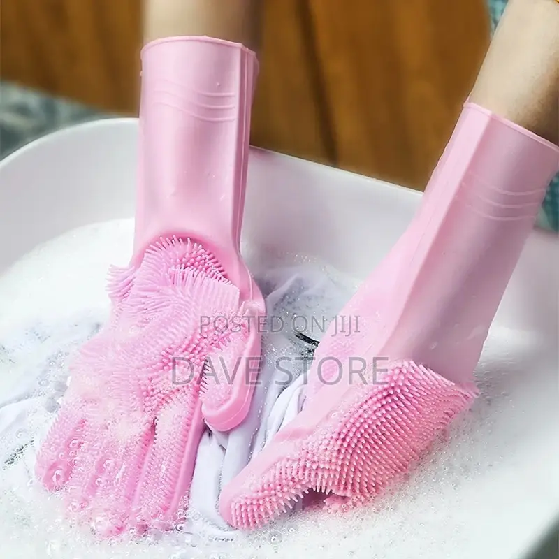 2pc Magic Silicone Dish Washing Gloves