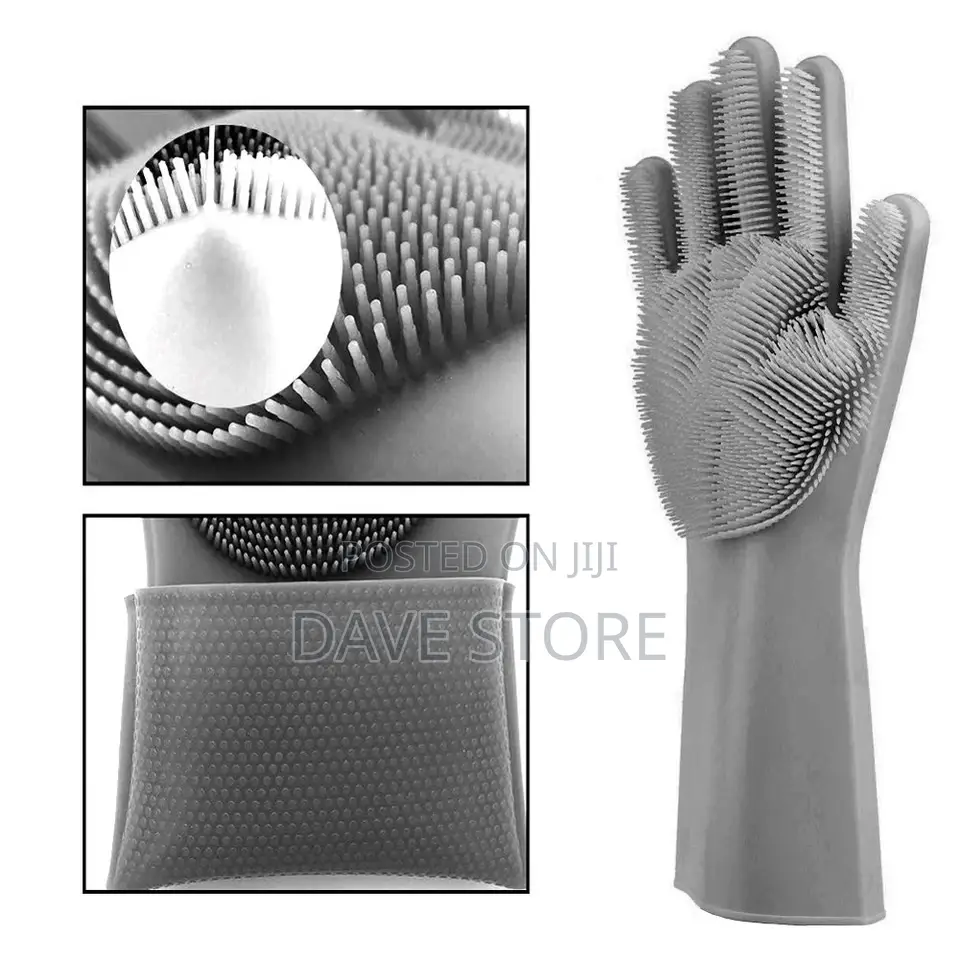 2pc Magic Silicone Dish Washing Gloves