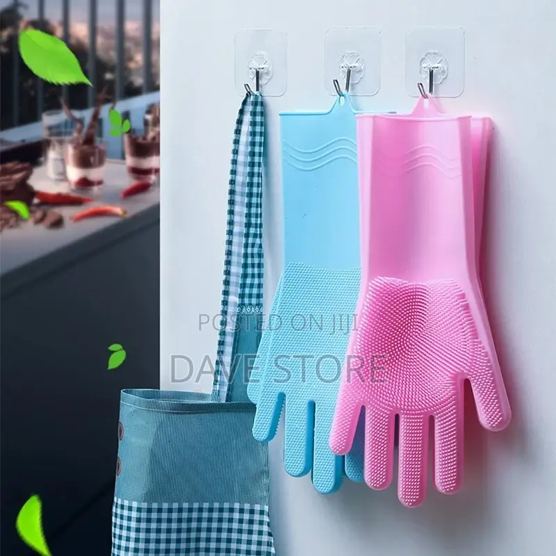 2pc Magic Silicone Dish Washing Gloves