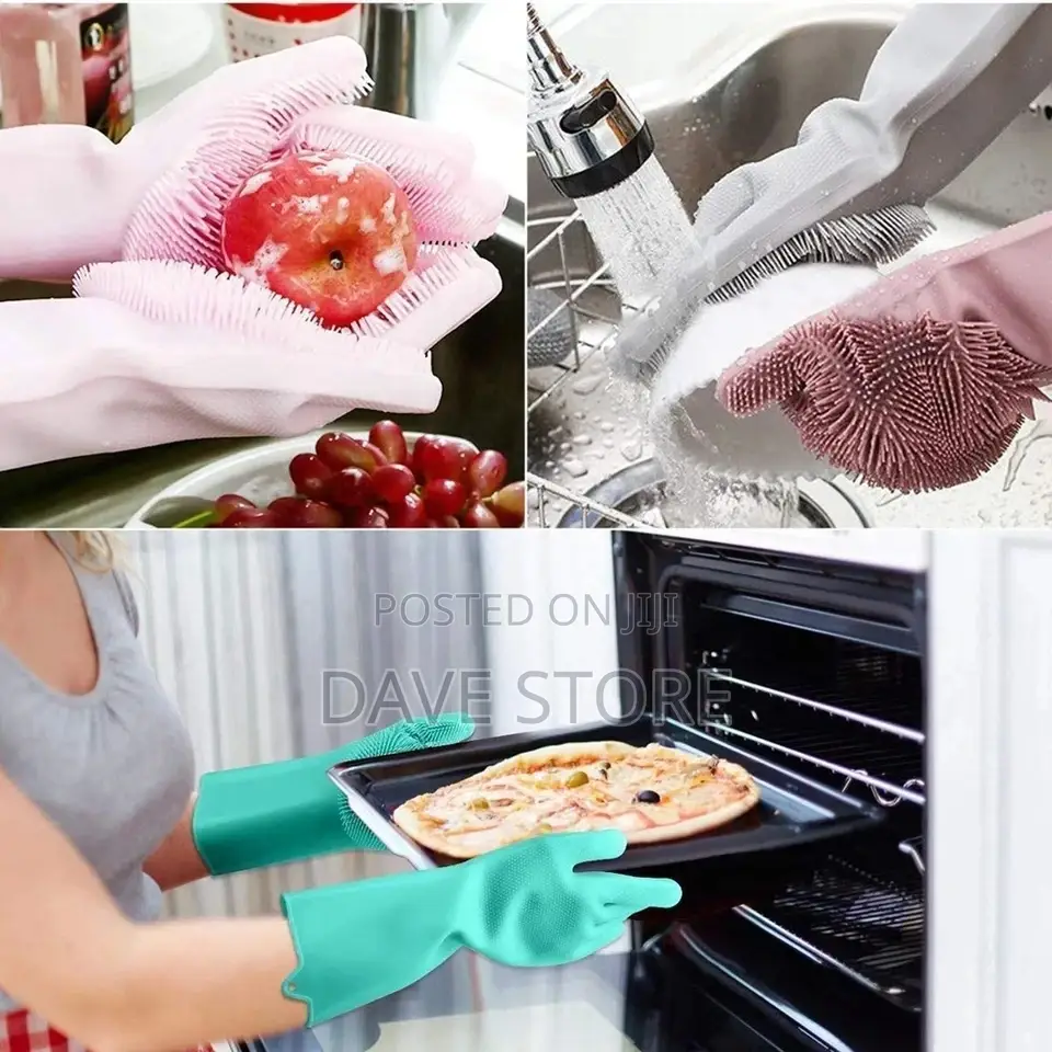 2pc Magic Silicone Dish Washing Gloves