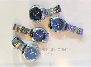 Quartz Watch Silver Bracelet Stainless Steel 4pic የእጅ ሰዓት