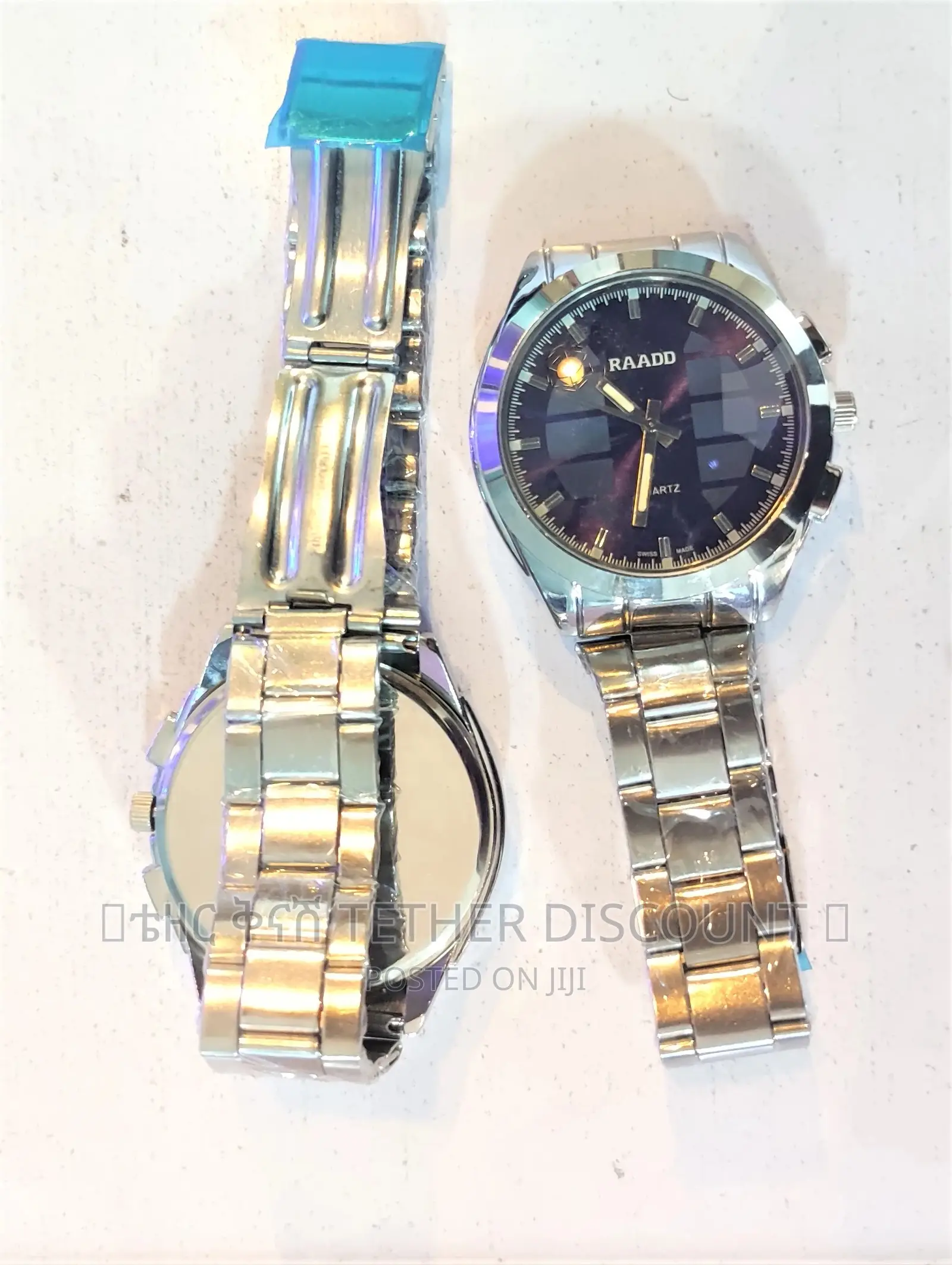 Quartz Watch Silver Bracelet Stainless Steel 4pic የእጅ ሰዓት