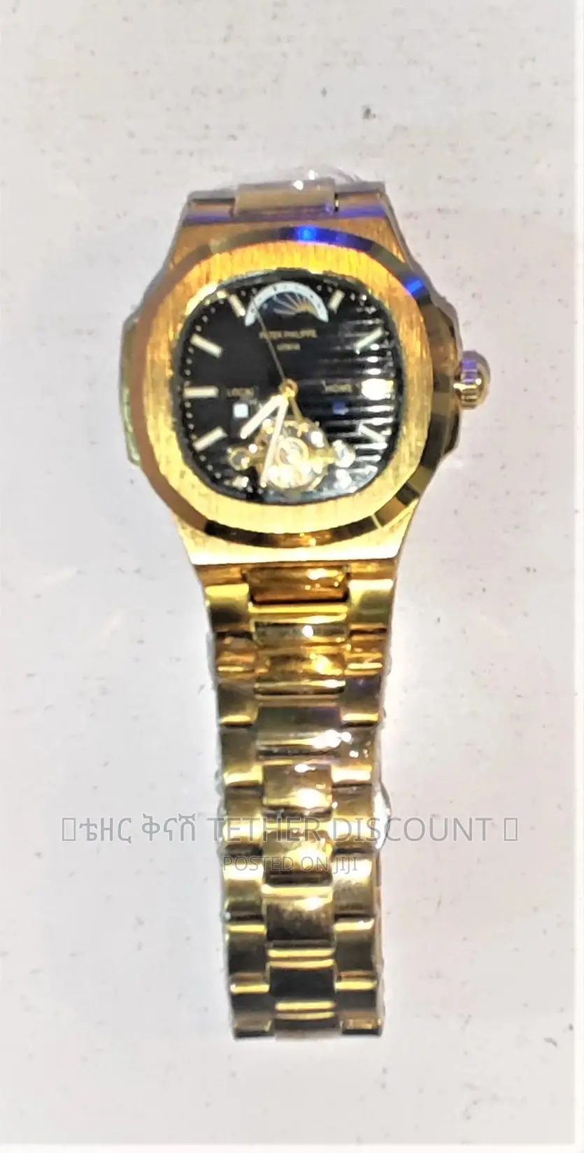 Patek Philippe Watch Gold Automatic Two Tone Color የእጅ ሰአት