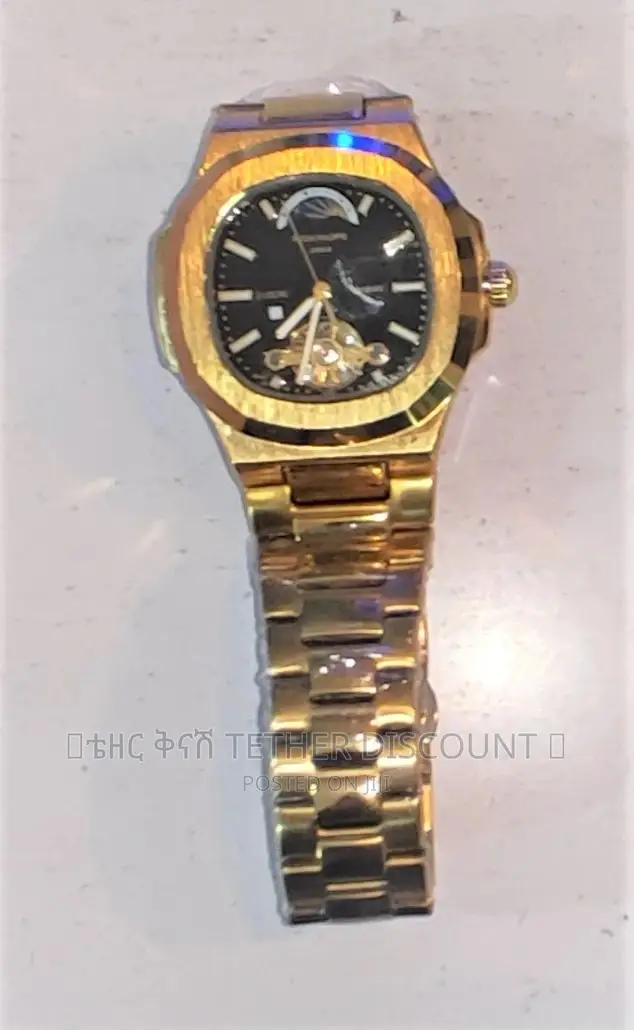 Patek Philippe Watch Gold Automatic Two Tone Color የእጅ ሰአት