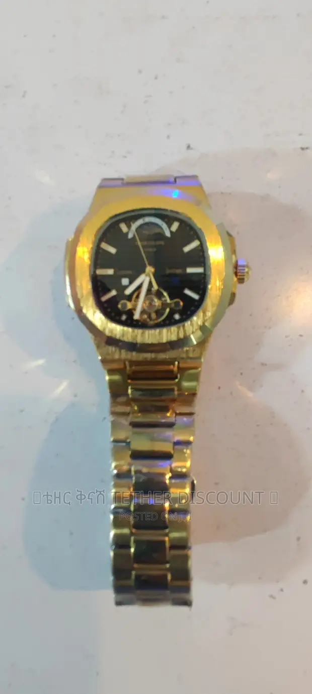 Patek Philippe Watch Gold Automatic Two Tone Color የእጅ ሰአት in Bole -  Watches, ቴዘር ቅናሽ Tetherdiscount | Jiji.com.et