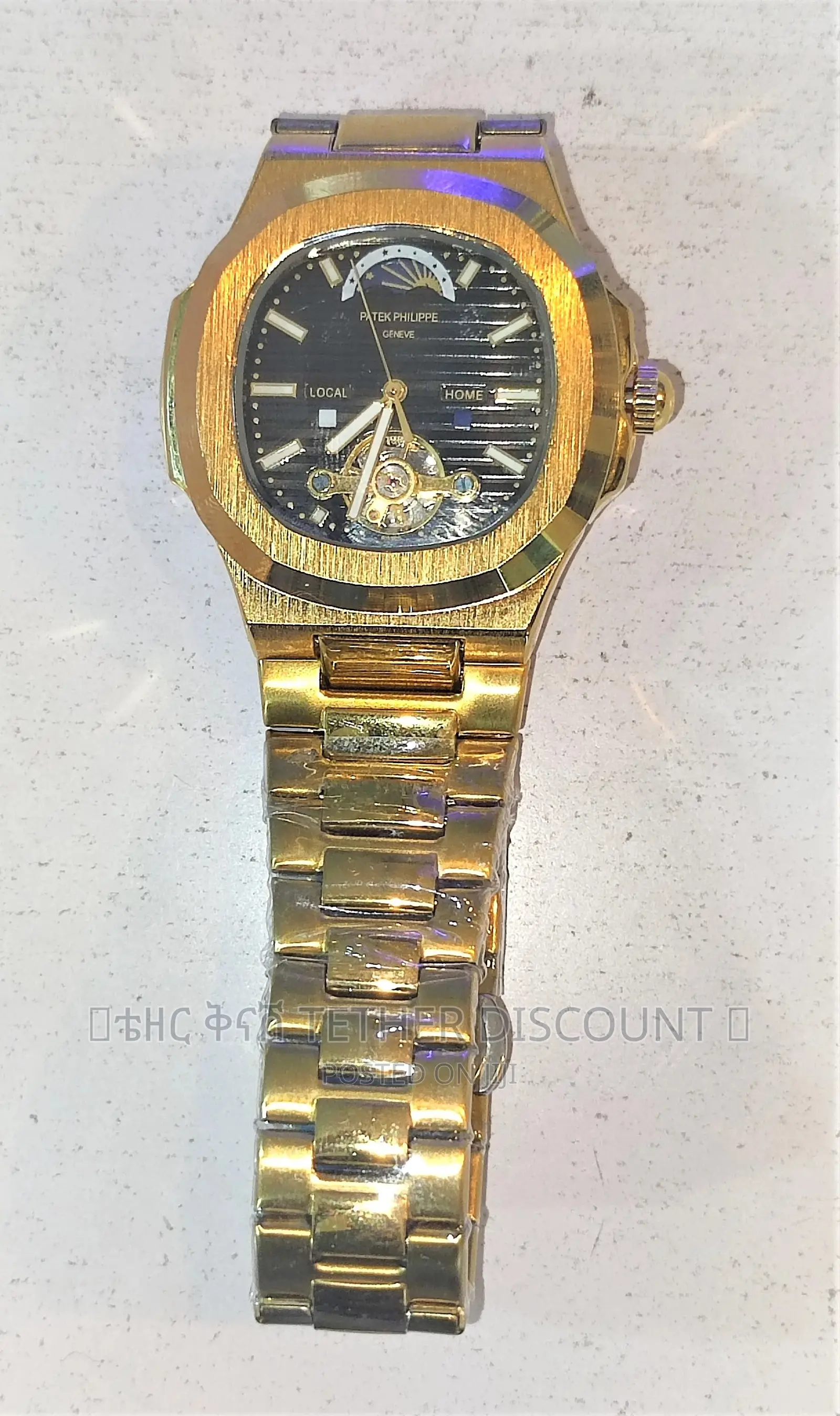 Patek Philippe Watch Gold Automatic Two Tone Color የእጅ ሰአት