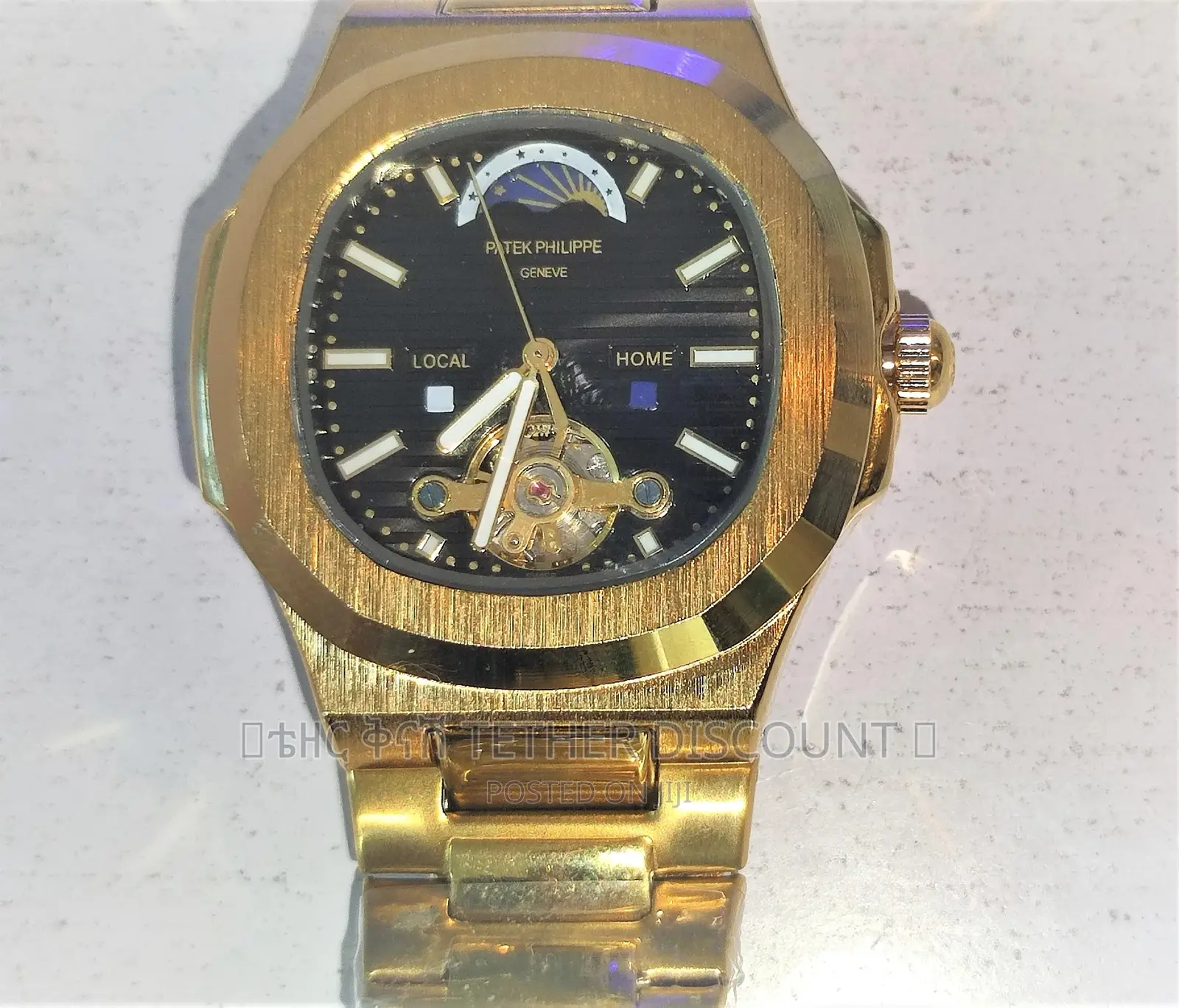Patek Philippe Watch Gold Automatic Two Tone Color የእጅ ሰአት