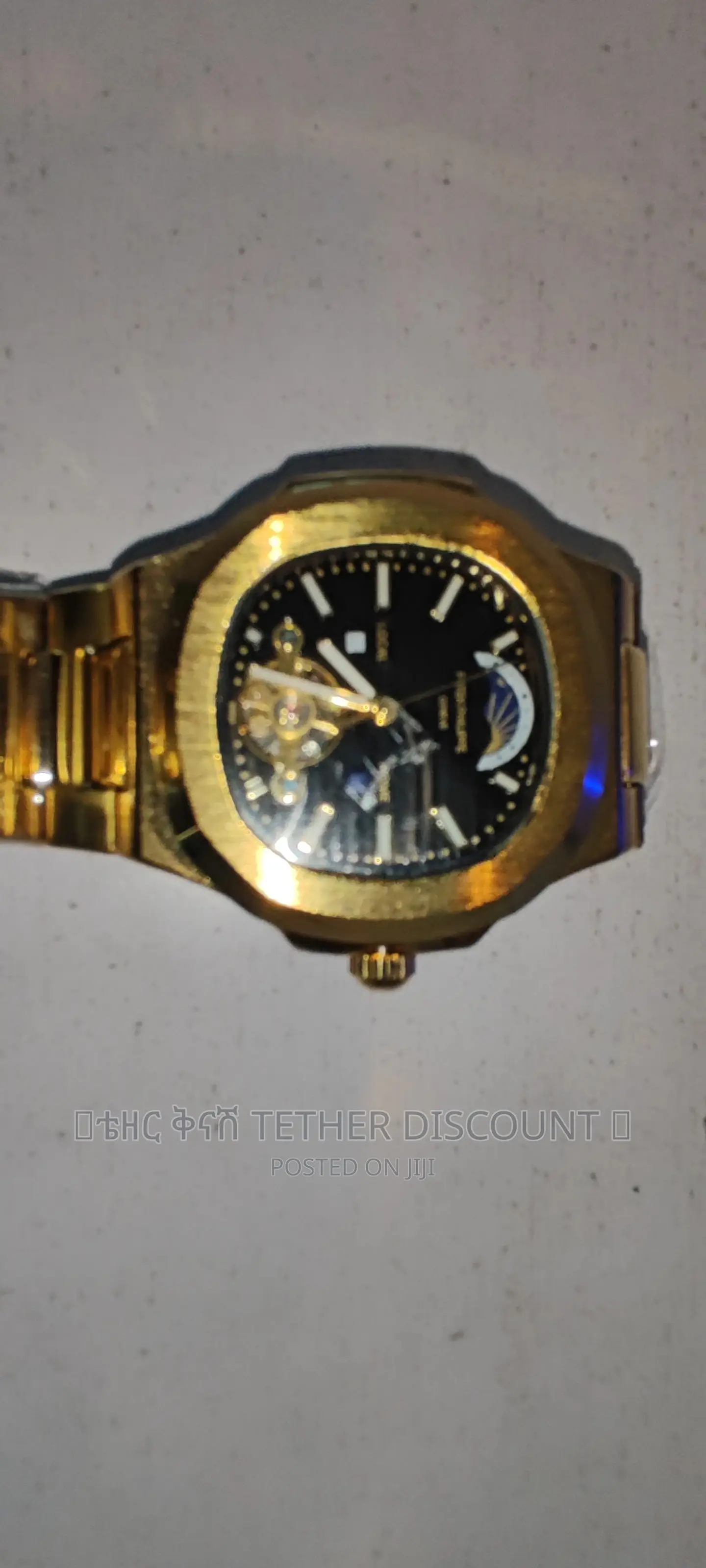 Patek Philippe Watch Gold Automatic Two Tone Color የእጅ ሰአት