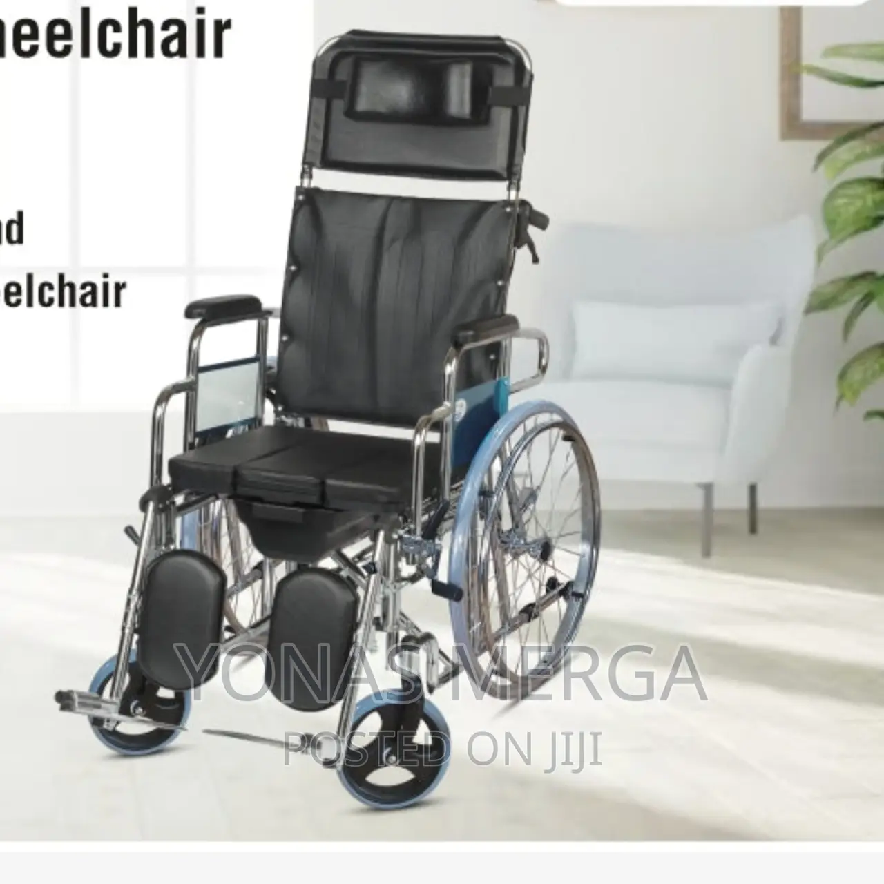 Good Quality Adjustable Footrest Receling Steel Wheelchair