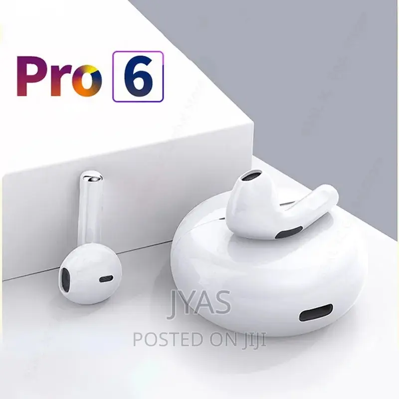 Air Pro 6 TWS Wireless Headphone White and Black