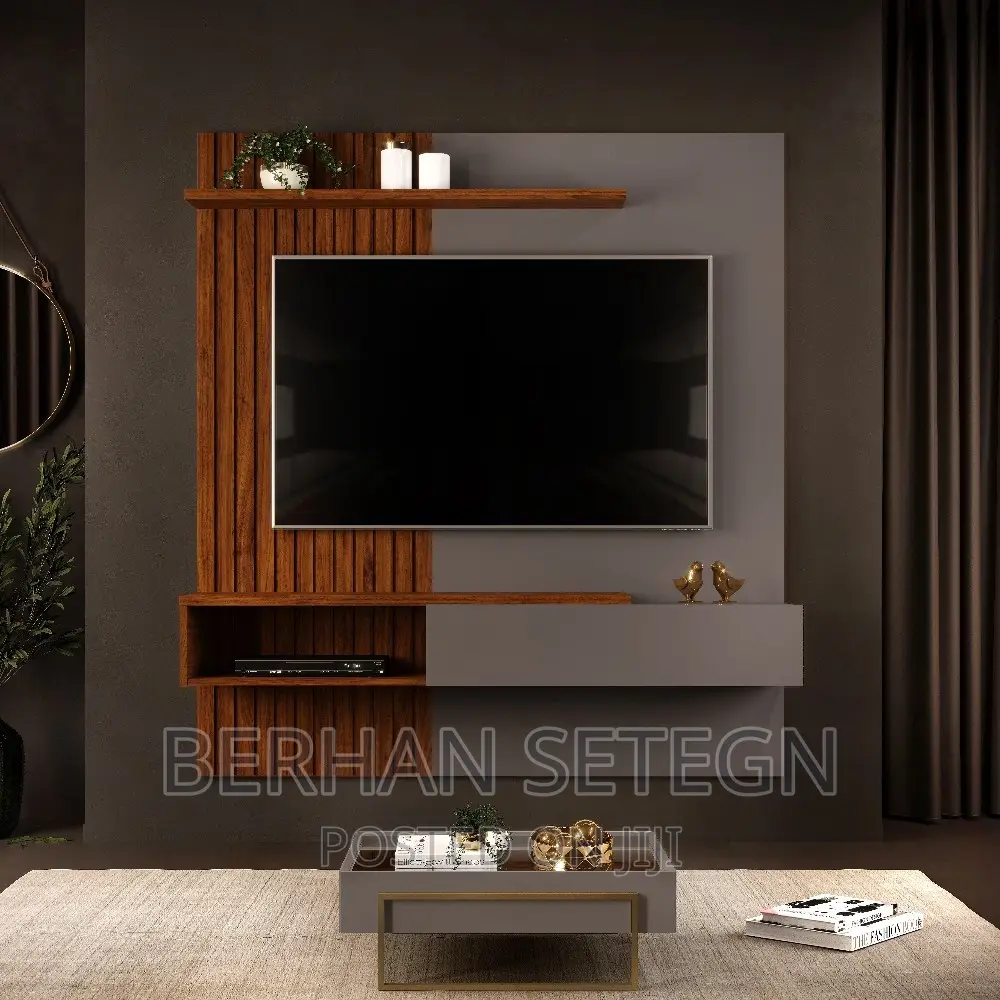 Tv Stands ፅድት ያሉ እና ሳሎንን የሚያደምቁ ቲቪ ስታንዶች