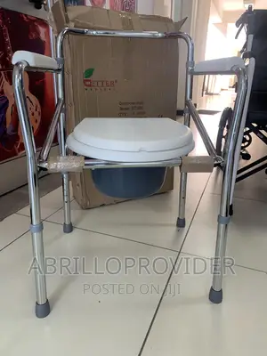 Photo - Folding Commode Chair and Toilet Surround, Lightweight