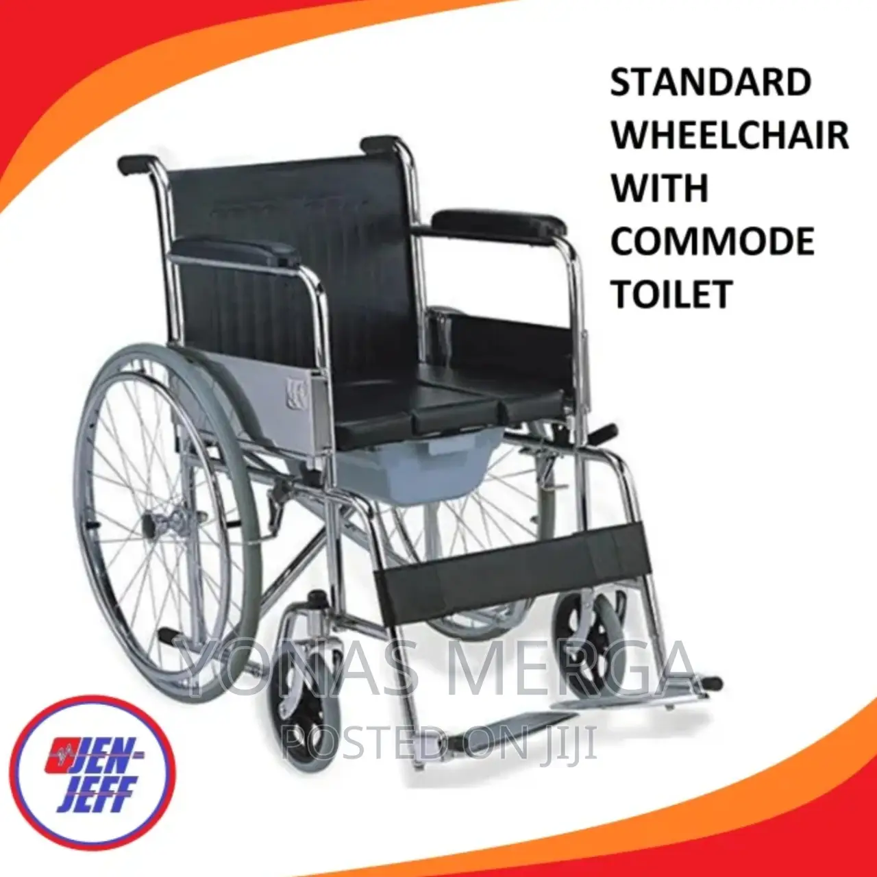 Toilet Wheelchair_ Arrex KELSO Heavy Duty Steel Wheelchair