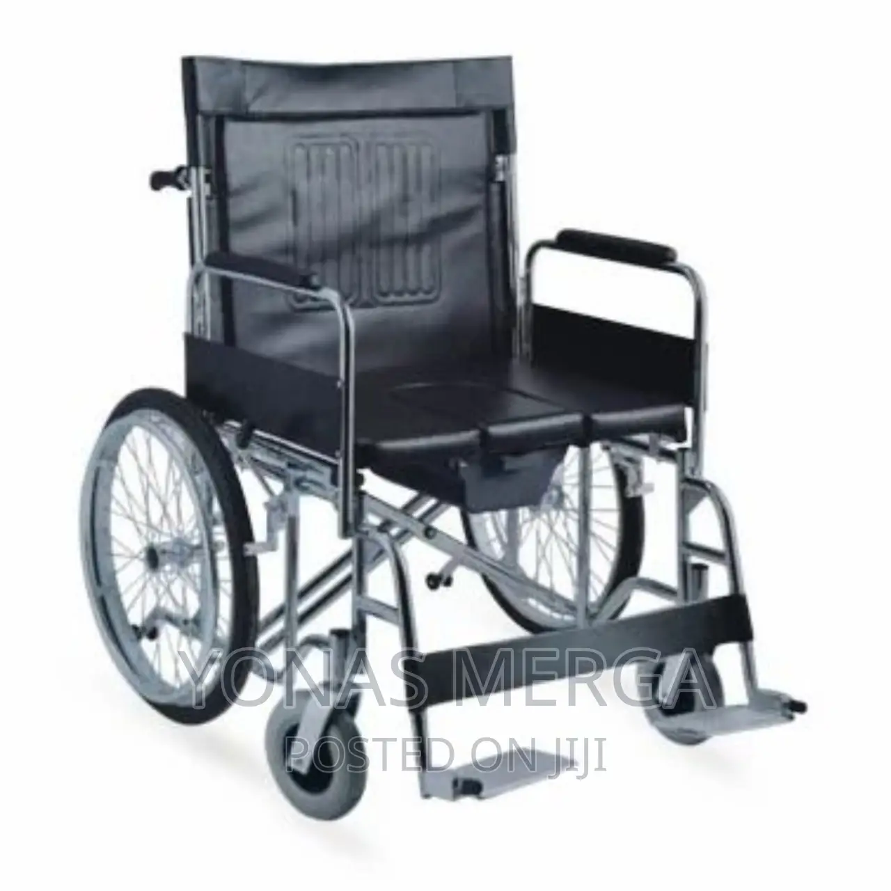 Easycare Foldable Standard Steel Commode Wheelchair - EC608F