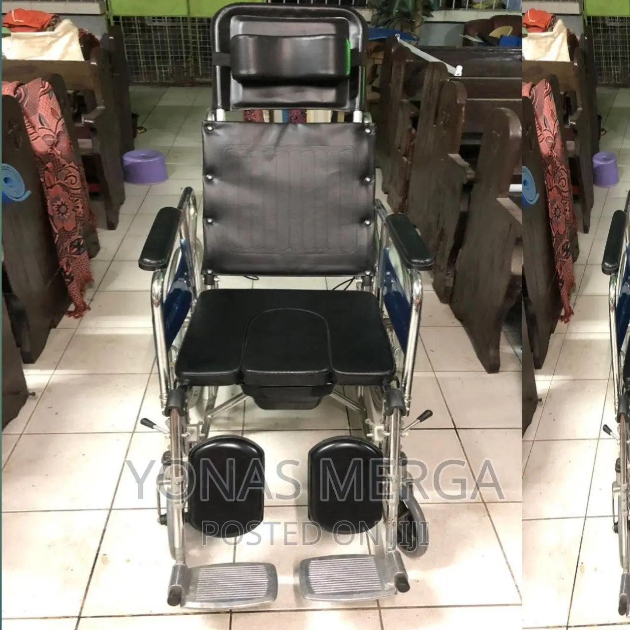 Sleeping Wheelchair_detachable Bucket for Bedside/Bathroom