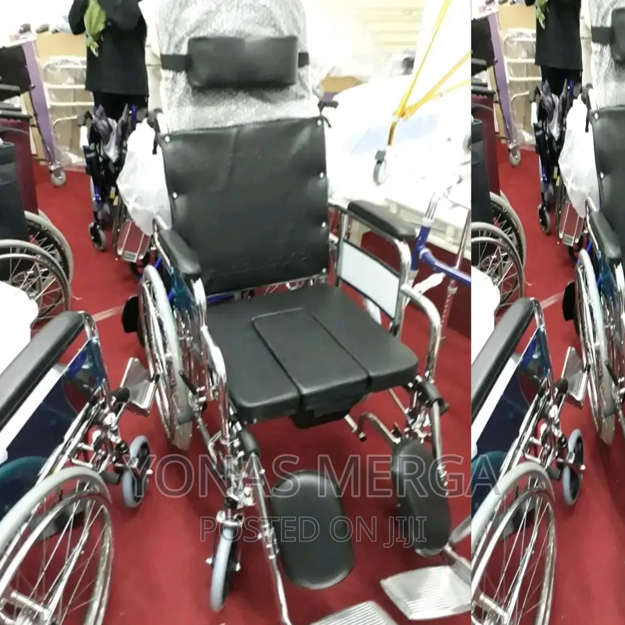 Bed Wheelchair Ujoin Push Medical Wheelchair + Toilet Seat