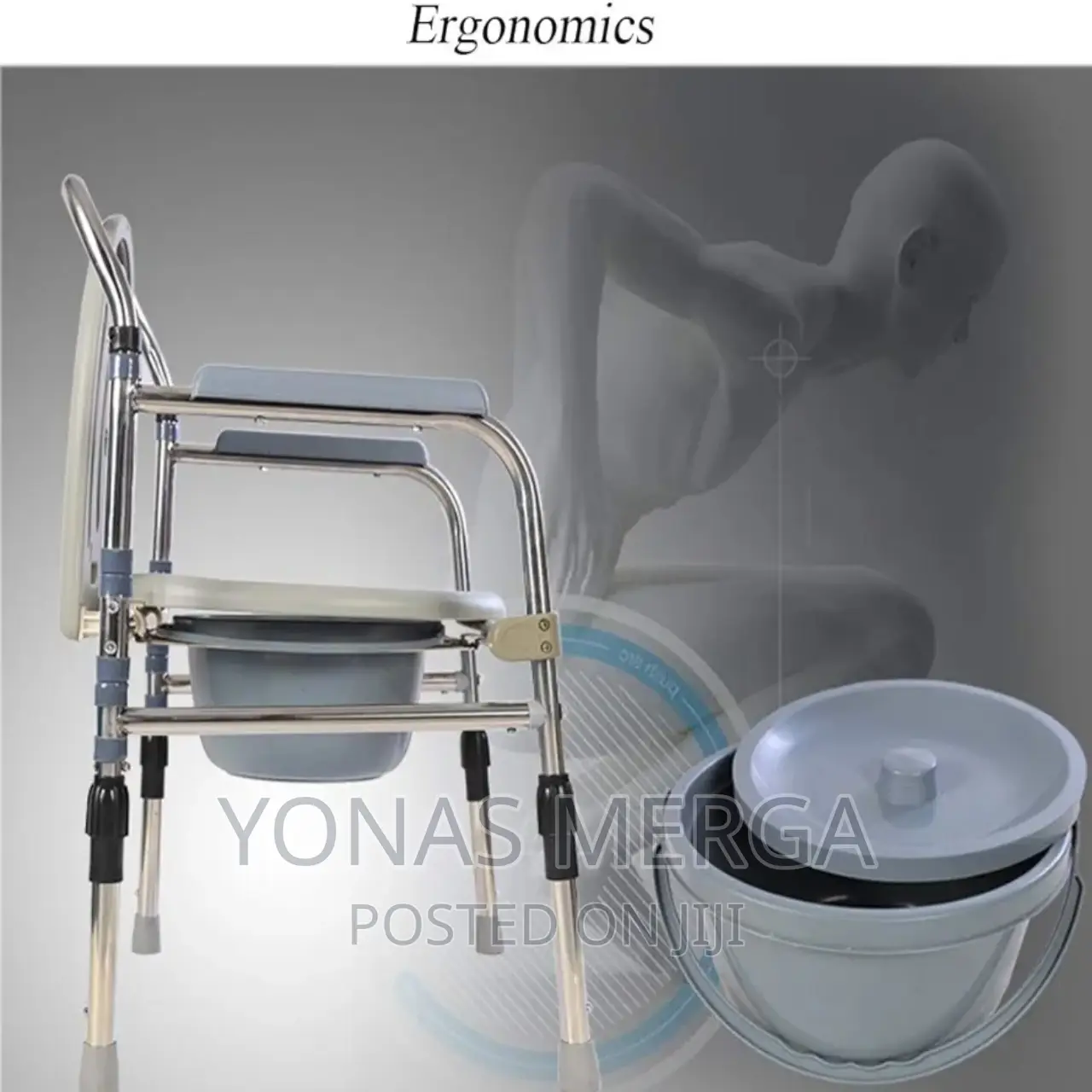 Elderly Toilet Seat,Homecommode Chair,With Safe Steel Frame