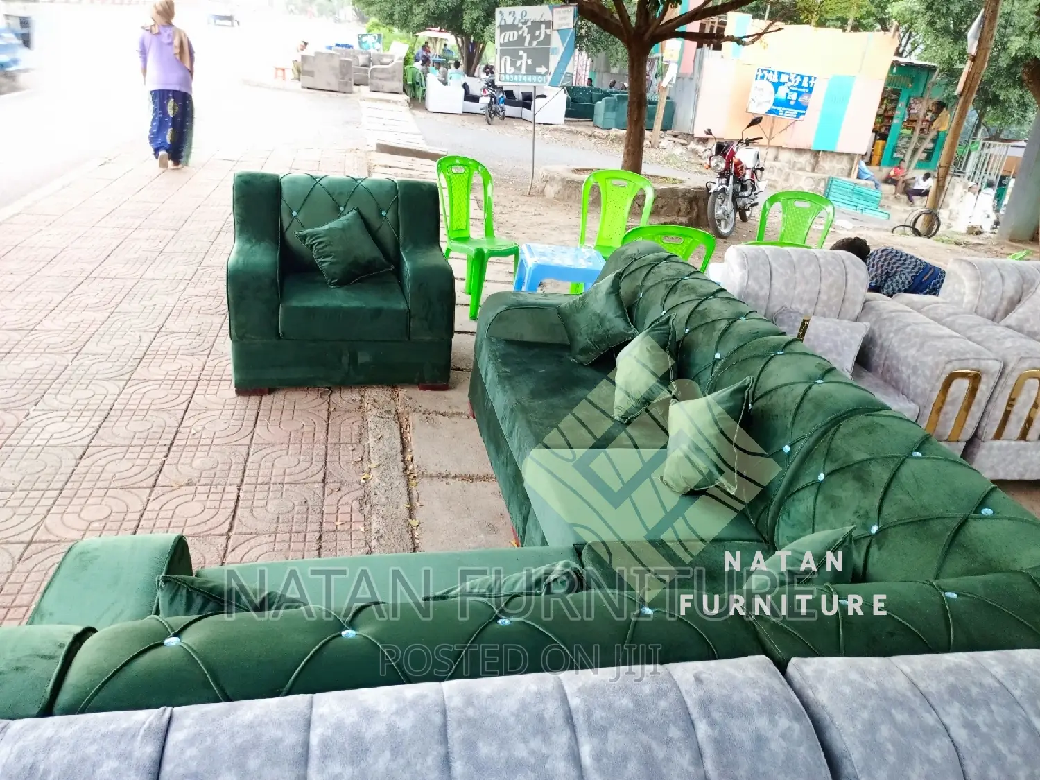 Sofa L Shape Made of Wooden Material and Withe High Quality