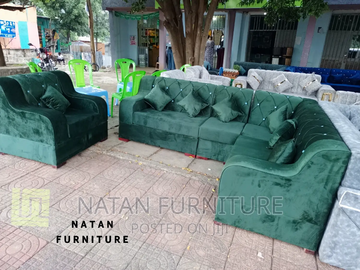 Sofa L Shape Made of Wooden Material and Withe High Quality