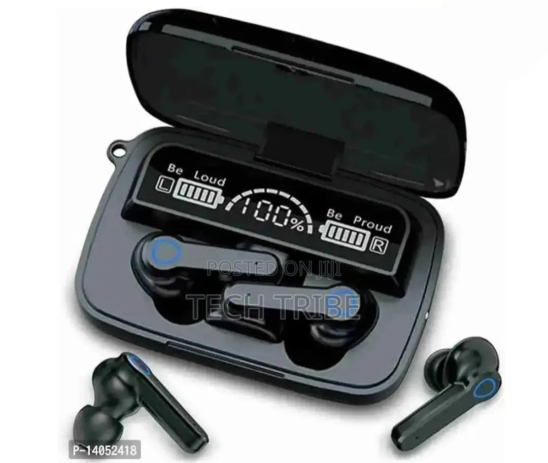 M10 2023 Model Earbud With Powerbank Flashlight Freedelivery