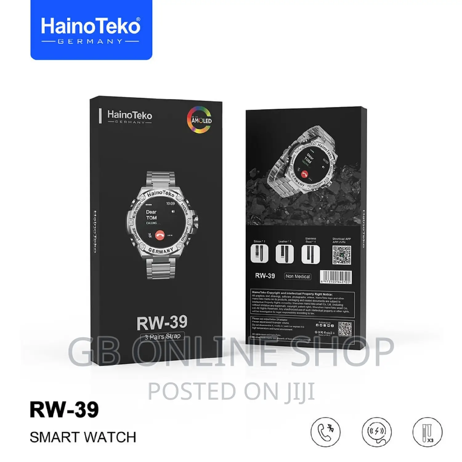 Haino Teko Germany Rw-39 Smart Watch With Free 2 Strap