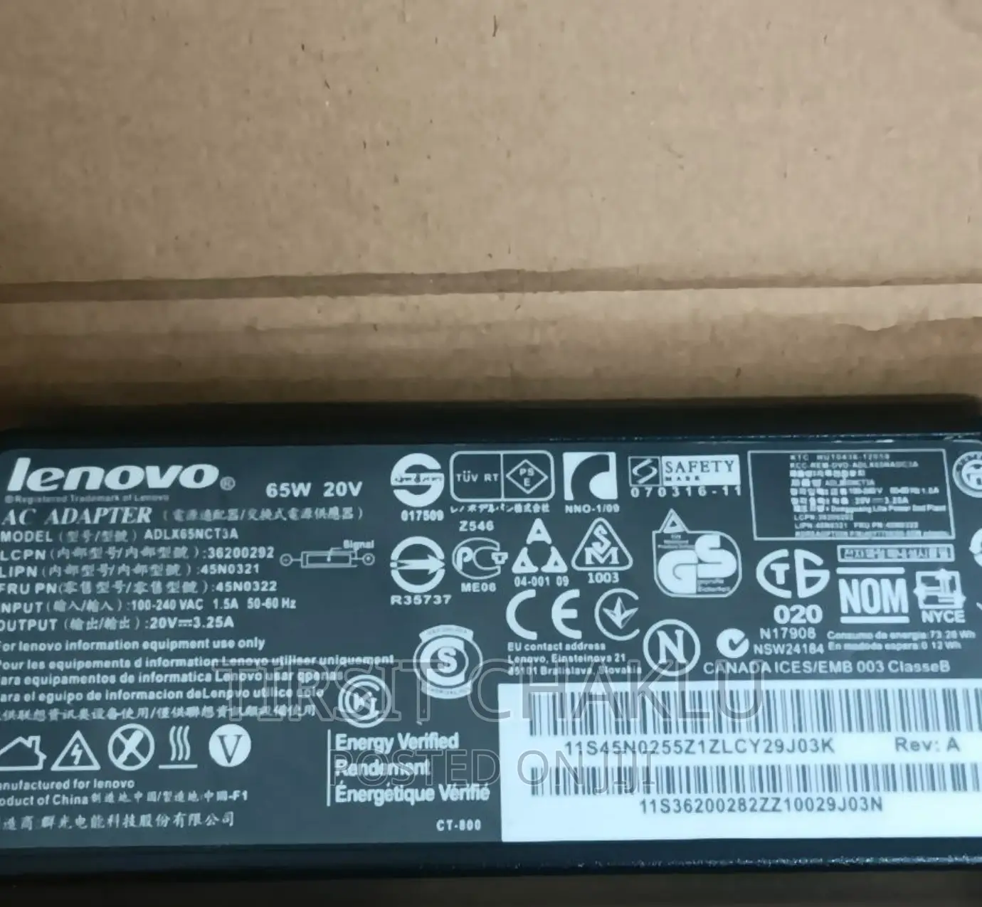 Brand New Packed 65W Lenovo Charger