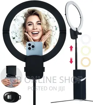 JOCOSA All-in-One Retractable Selfie Ring Light With Stand