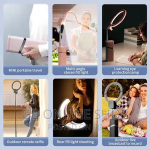 JOCOSA All-in-One Retractable Selfie Ring Light With Stand