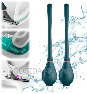 Wall-Mounted Toilet Cleaning Brush With Brush Holder