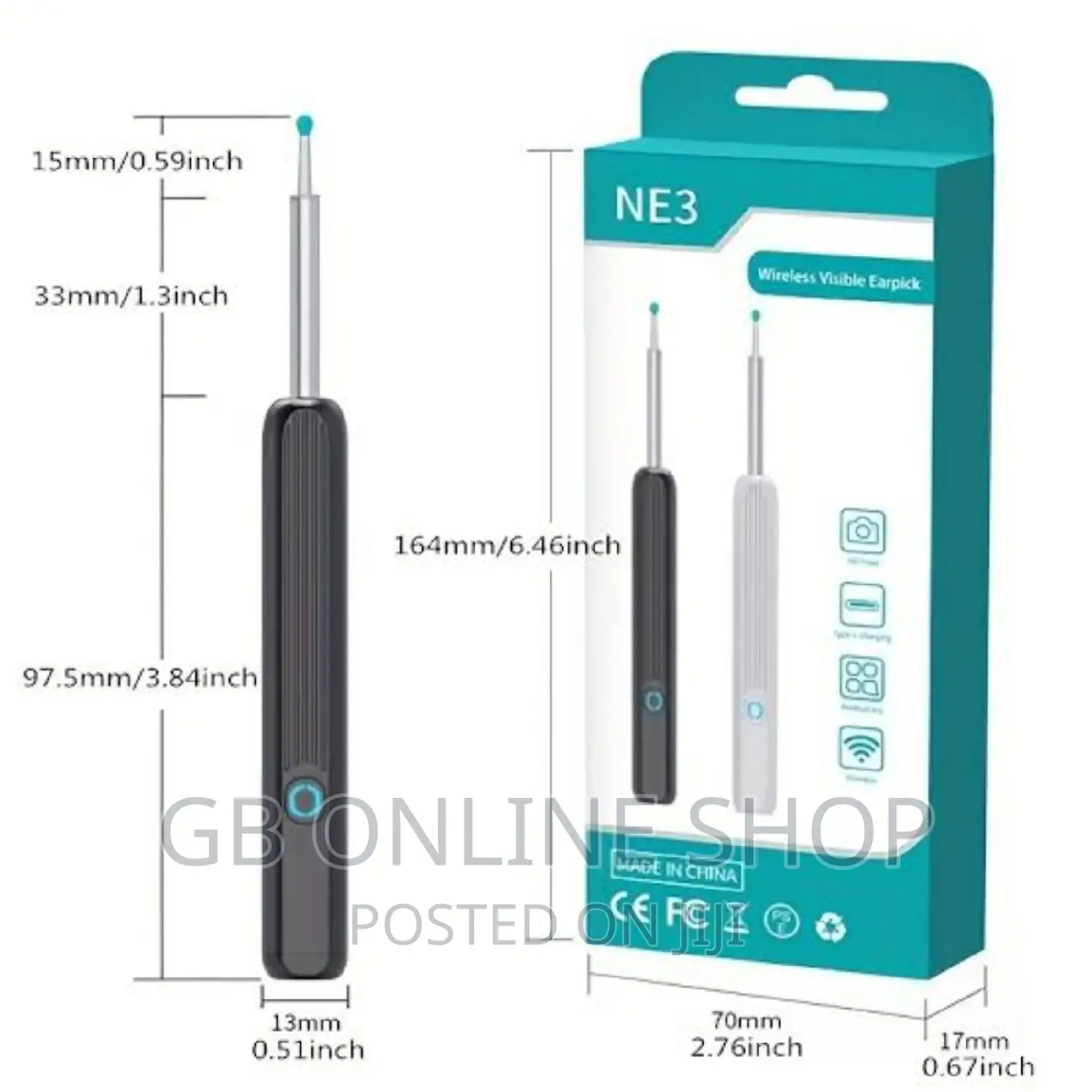 Earpick NE3 Rechargeable Ear Wax Removal Tool With Camera