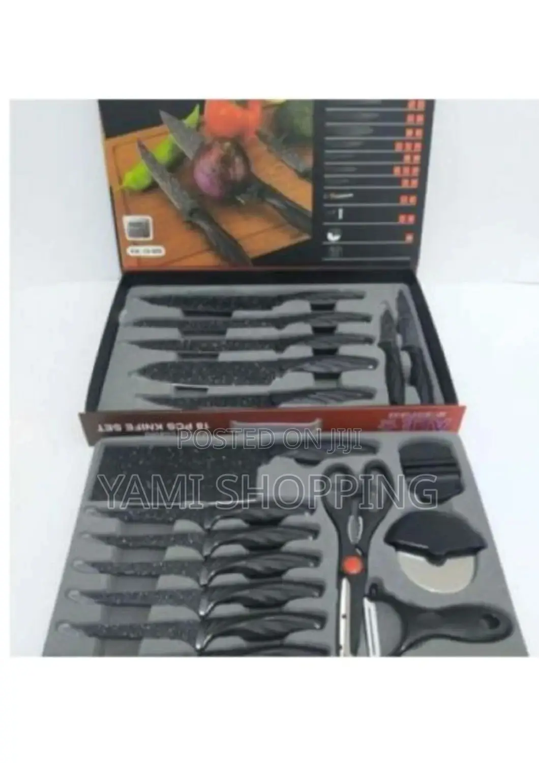 ልዩ የበዓል ስጦታ ከ ልዩ የበዓል ቅናሽ ጋ 18pcs Stainless Steel Knife Set