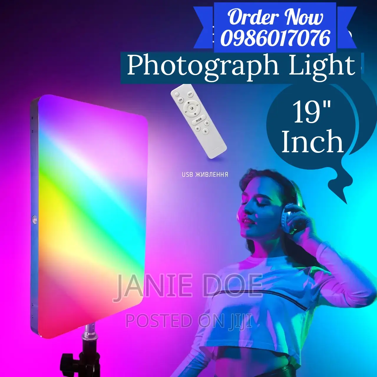 19" Wide RGB Photography Light