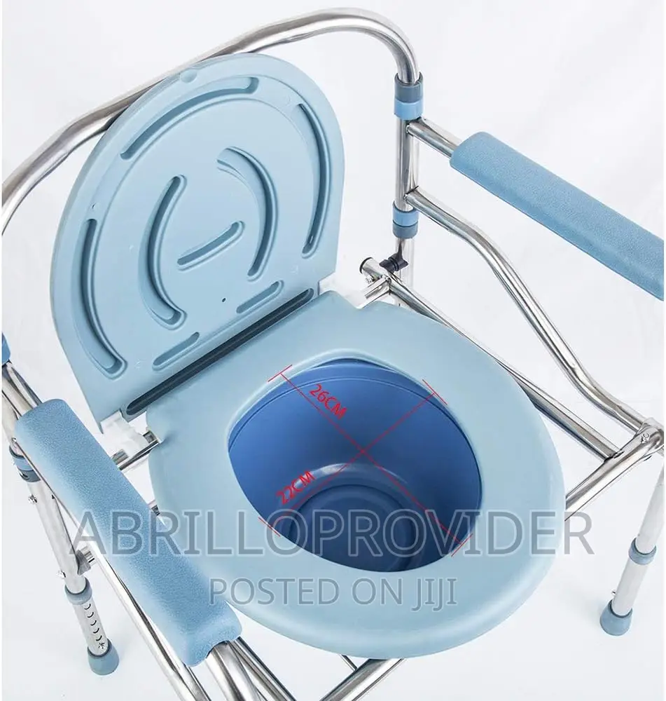 Commode Chair With Height Adjustable Settings, Convenient An