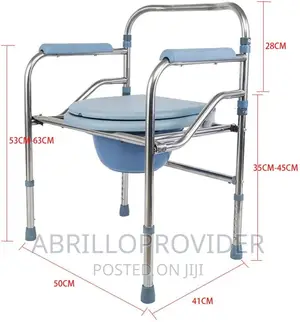 3-in-1 Folding Bedside Commode Chair, Raised Toilet Seat