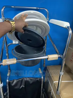 Photo - Bedside Commode Chair, Portable Toilet, 350 Pound Weight Cap