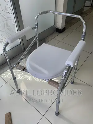 Portable Stainless Steel Toilet Chair, Folding Bedside Commo