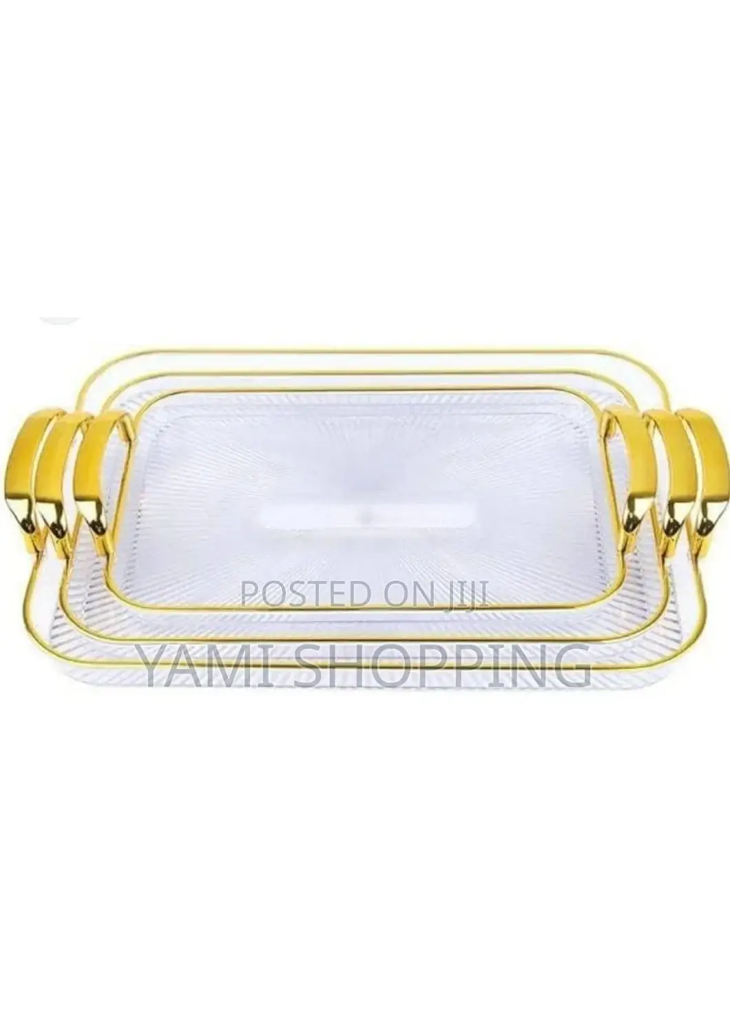 Serving Try With Golden Handle