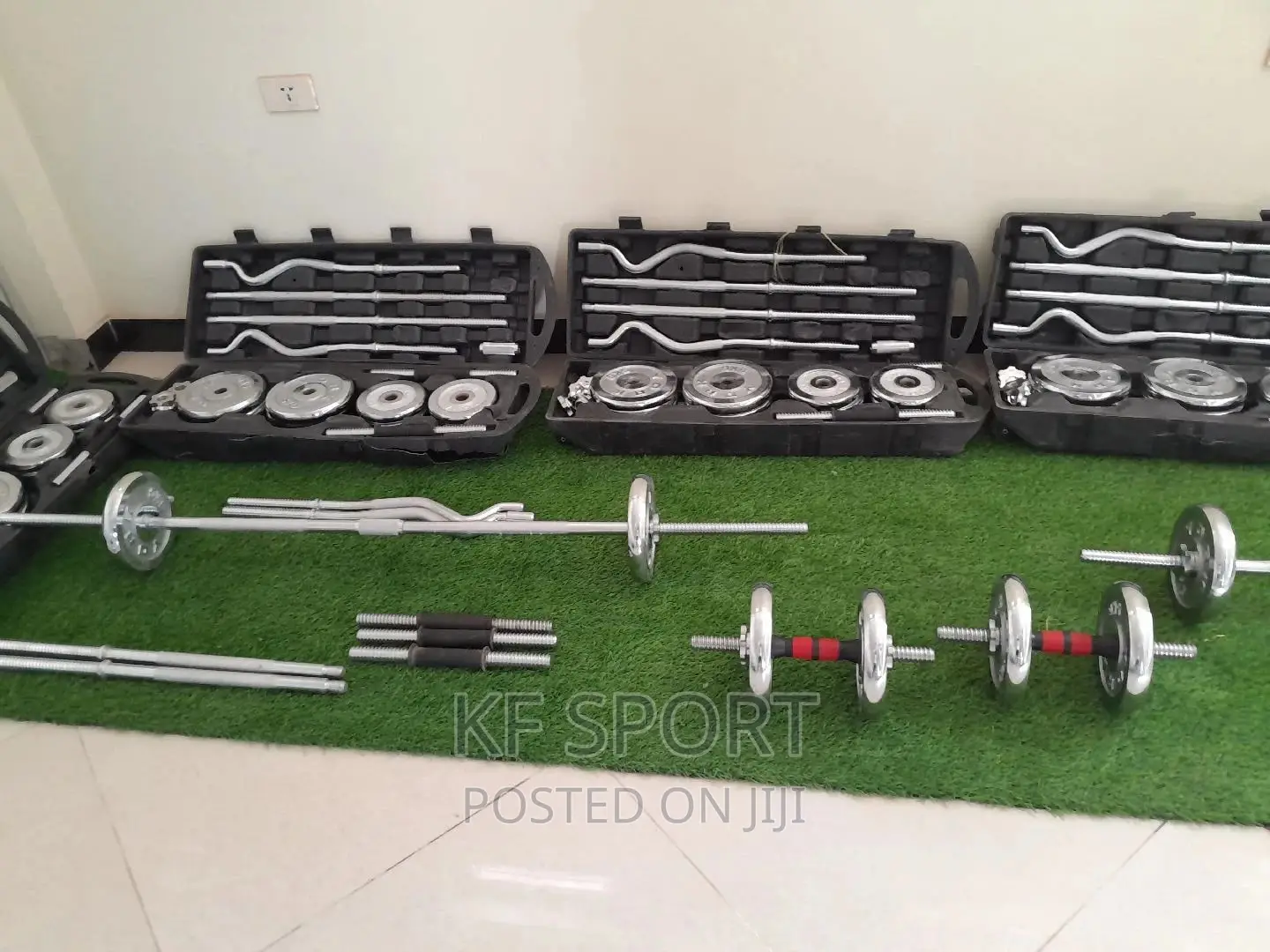 55 Kg ዳምቤላን ባርቤል