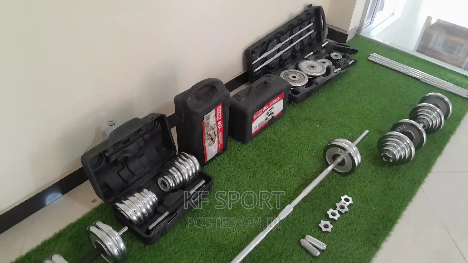 55 Kg ዳምቤላን ባርቤል