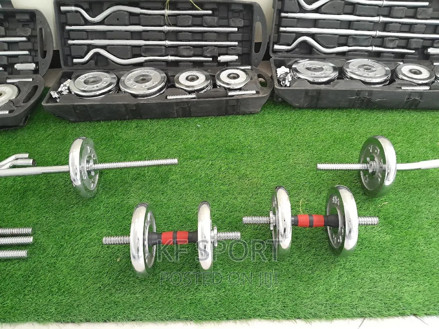 55 Kg ተገጣጣሚ Dumbbell ና Barbell
