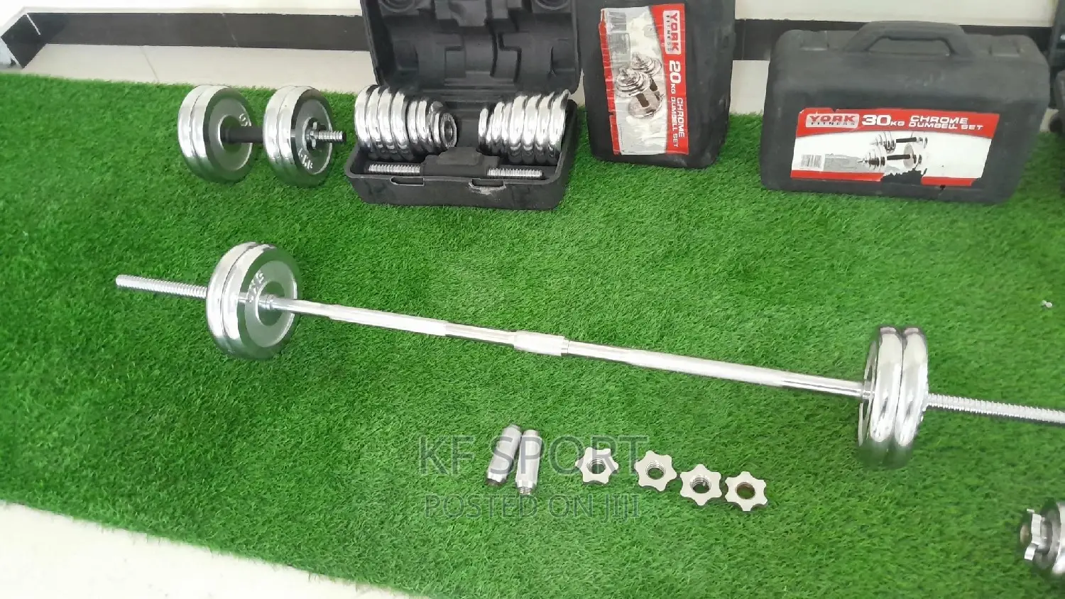 55 Kg ተገጣጣሚ Dumbbell ና Barbell