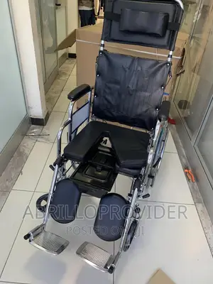 RECLINING COMMODE WHEELCHAIR Bathroom Wheel Chair