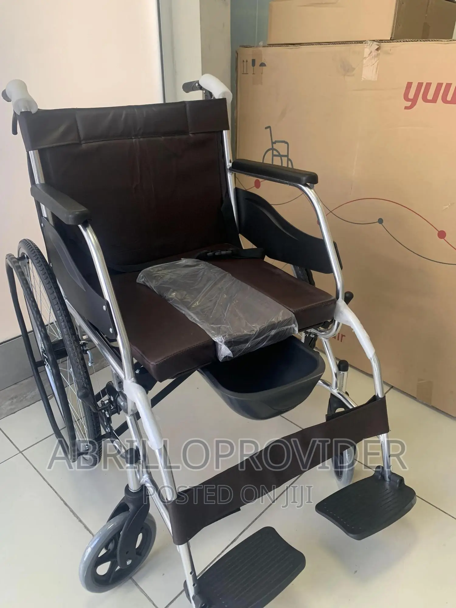 Advanced Steel Wheelchair With United Brake, Commode,