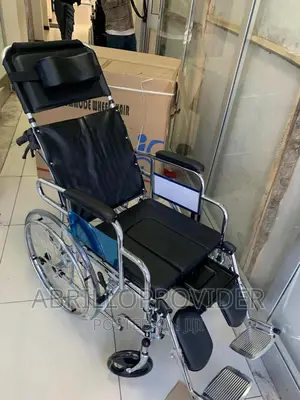 Bedside Commode Full Reclining Folding Wheelchair