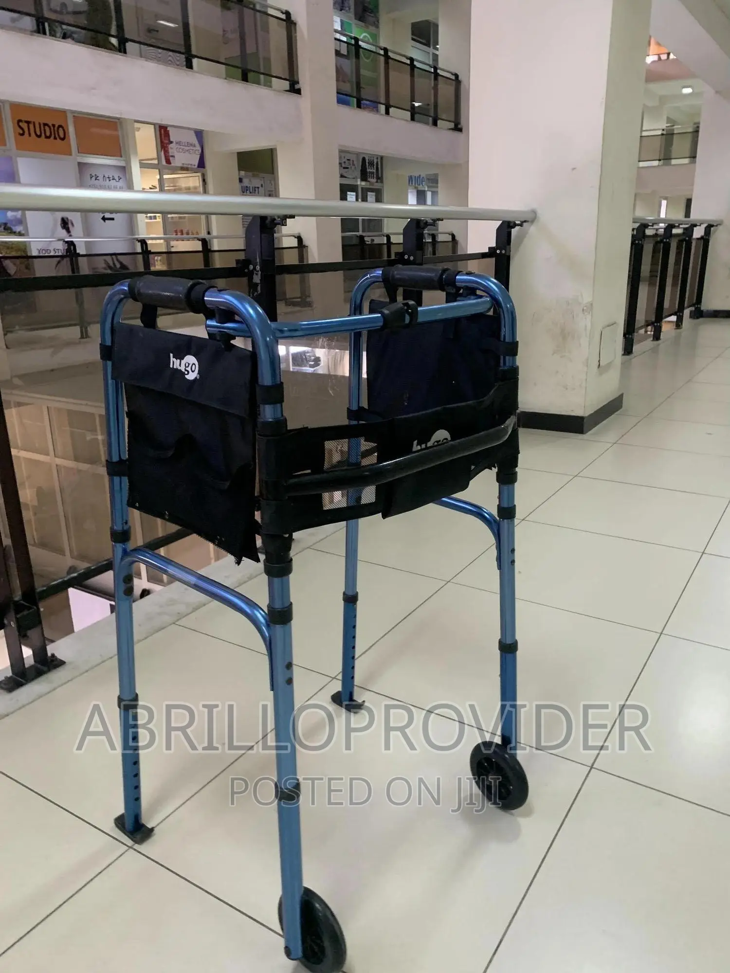 Folding Walkers With Wheels, Aluminum, 32 in to 39 In, 350 L