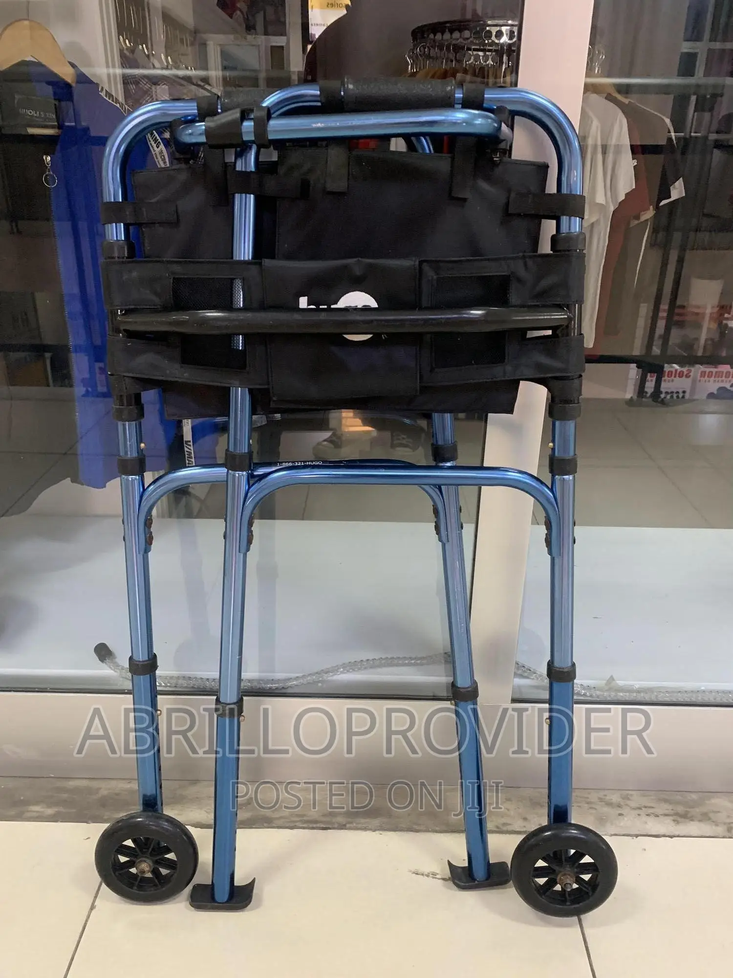 Folding Walkers With Wheels, Aluminum, 32 in to 39 In